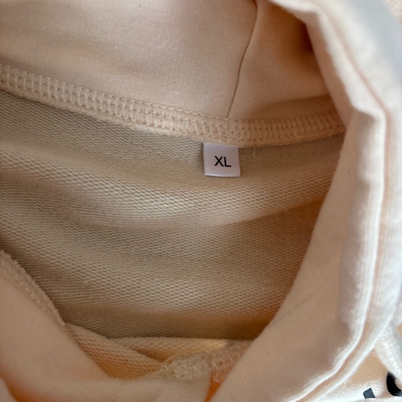 Cream & Black Hoodie with “God Is Good” Print size XL - Picture 3 of 6